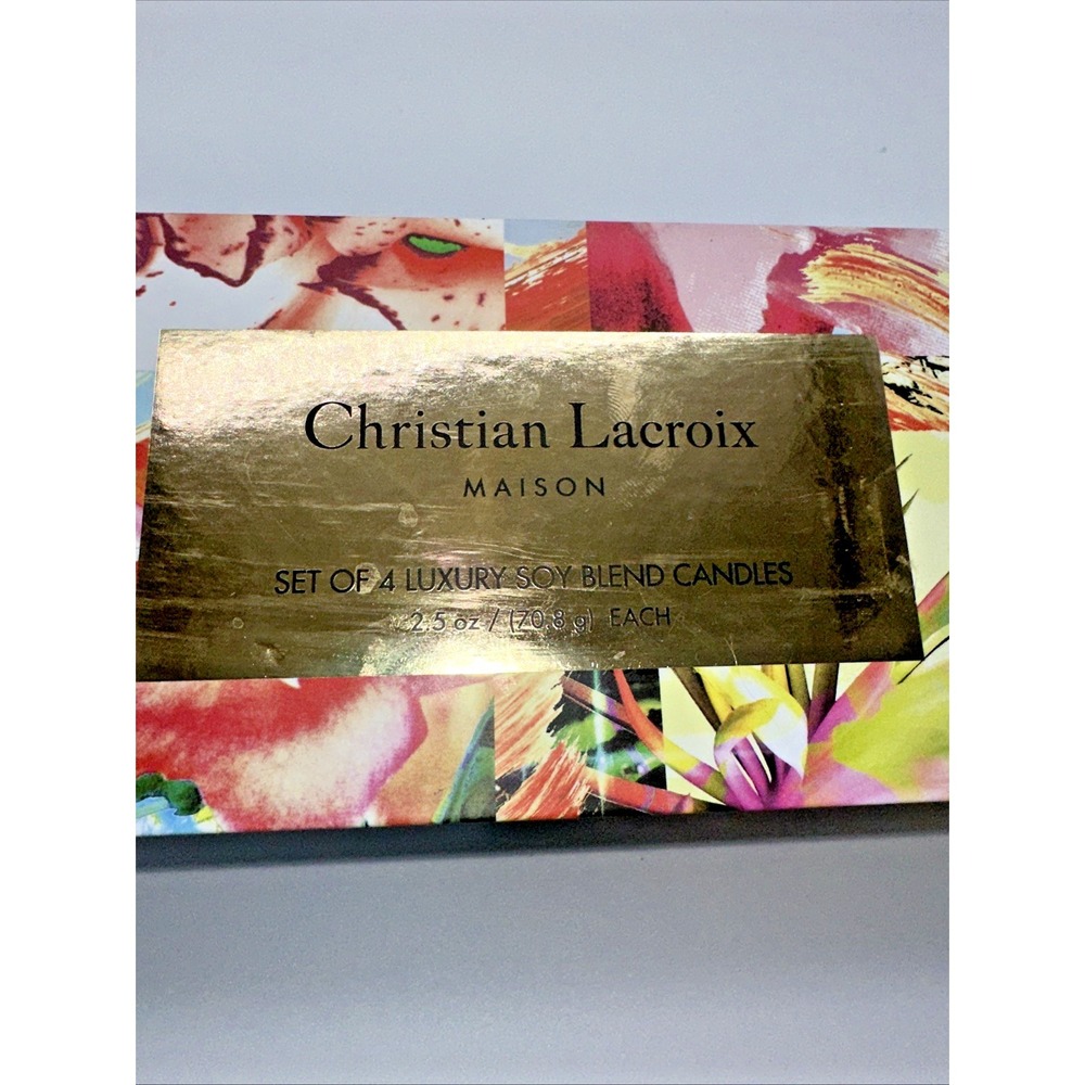 'Christian Lacroix Maison' Set of 4 Luxury Soy Blend Candles/Gift Set 2.5oz Each - Picture 2 of 10